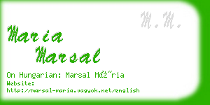 maria marsal business card